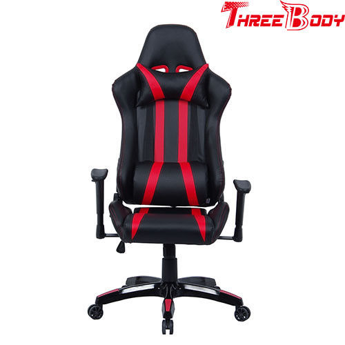 Sedia nera e rossa di corsa professionale della sedia dell'ufficio di Seat, del pc del mondo di gioco